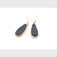 Druzy Collection - Raven Quartz Drop Earrings