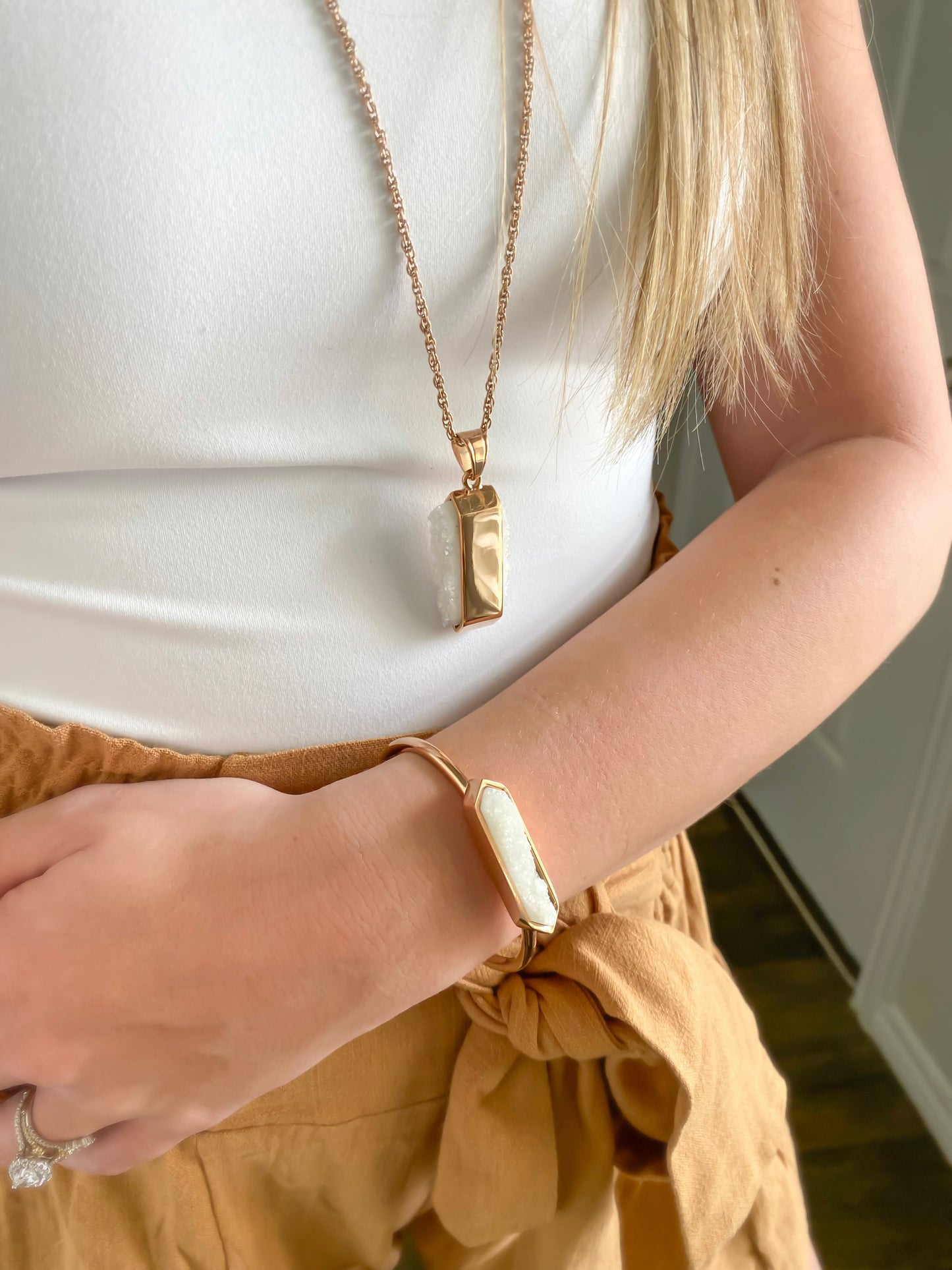 Bangle Collection Rose Quartz Set