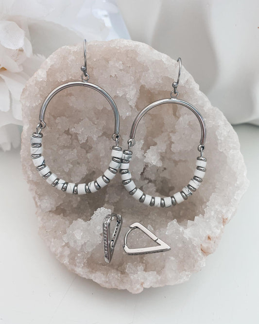 Silver Xenia Earrings Set