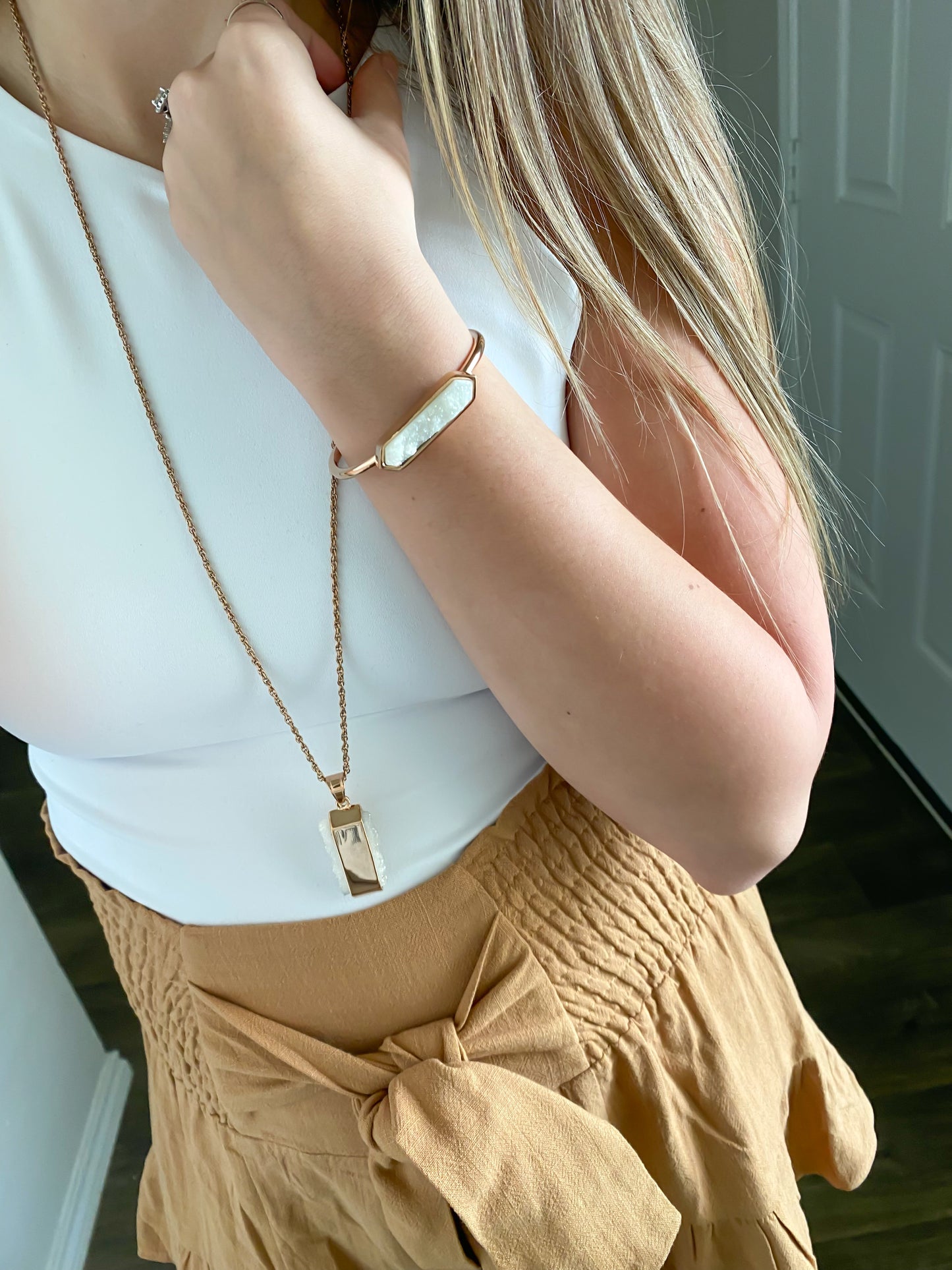 Bangle Collection Rose Quartz Set