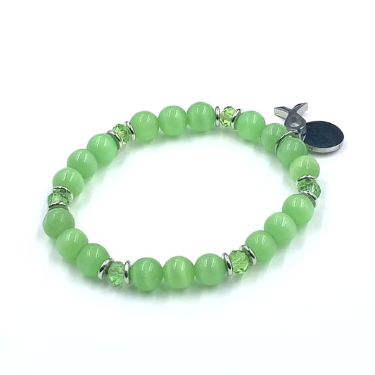 Awareness Collection - Silver Green Bracelet (Wholesale)