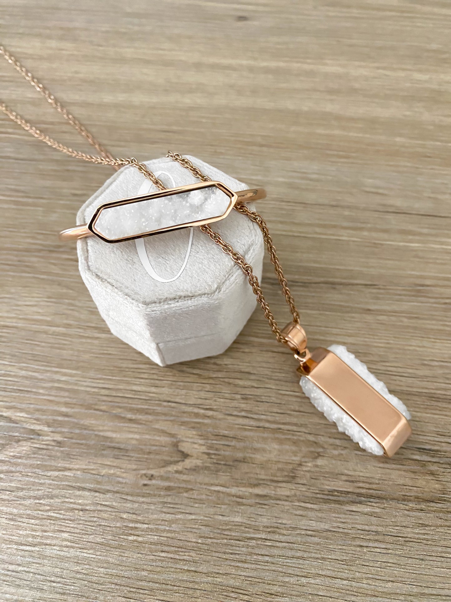 Bangle Collection Rose Quartz Set