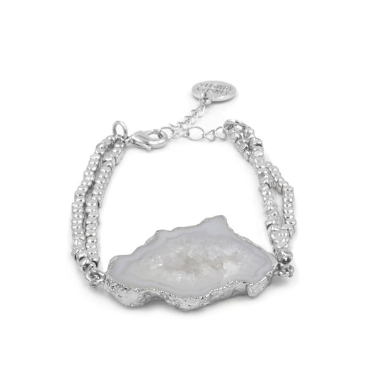 Agate Collection - Silver Crush Bracelet