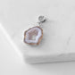 Maker Collection - Petite Silver White Agate Stone Charm