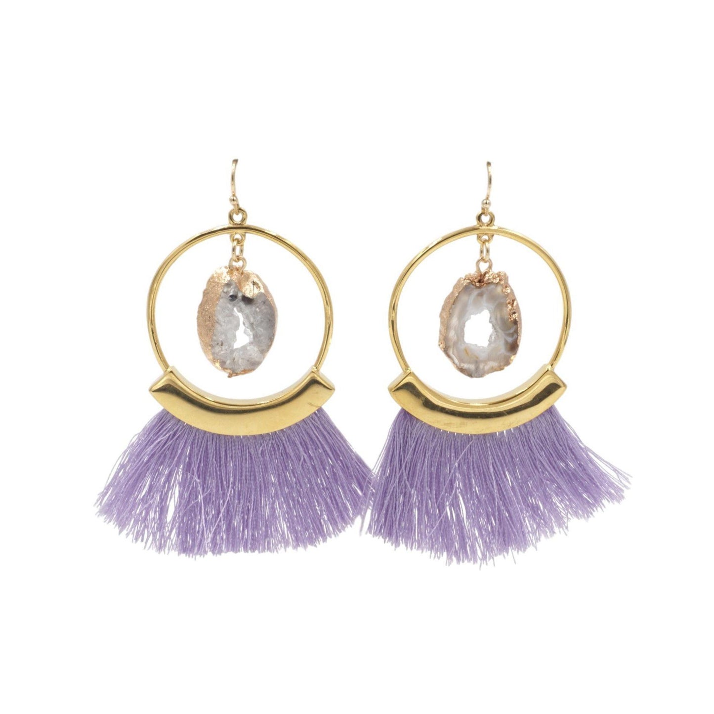 Agate Collection - Royal Fringe Earrings - Kinsley Armelle
