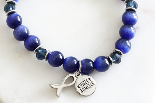 Awareness Collection - Silver Blue Bracelet