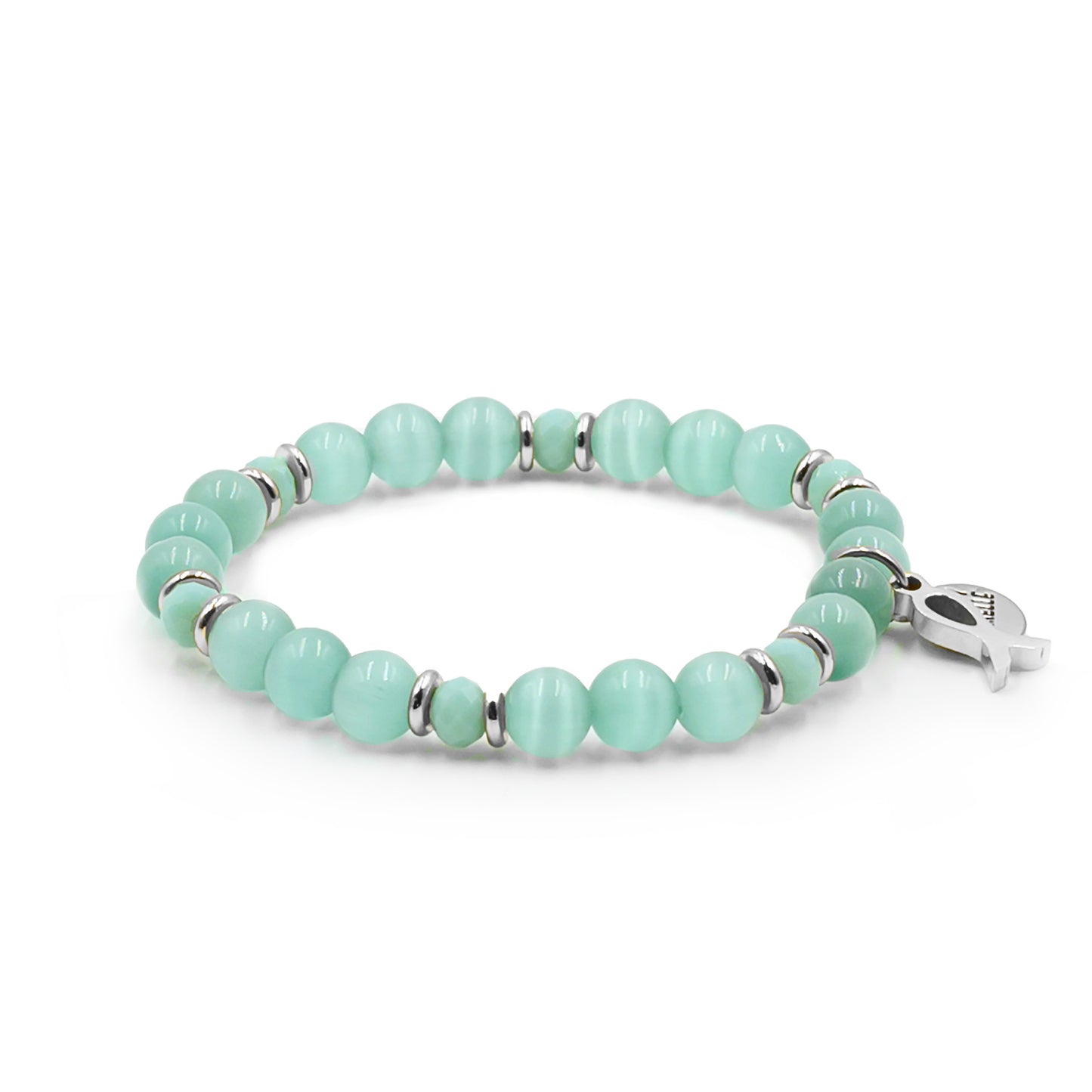 Awareness Collection - Silver Teal Bracelet