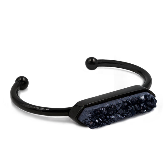 Bangle Collection - Black Raven Quartz Bracelet