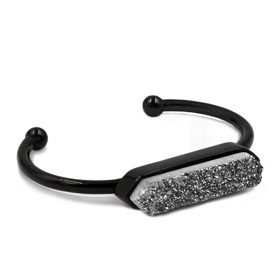 Bangle Collection - Black Stormy Quartz Bracelet