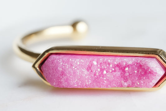 Bangle Collection - Blush Quartz Bracelet