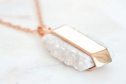 Bangle Collection - Rose Gold Quartz Necklace