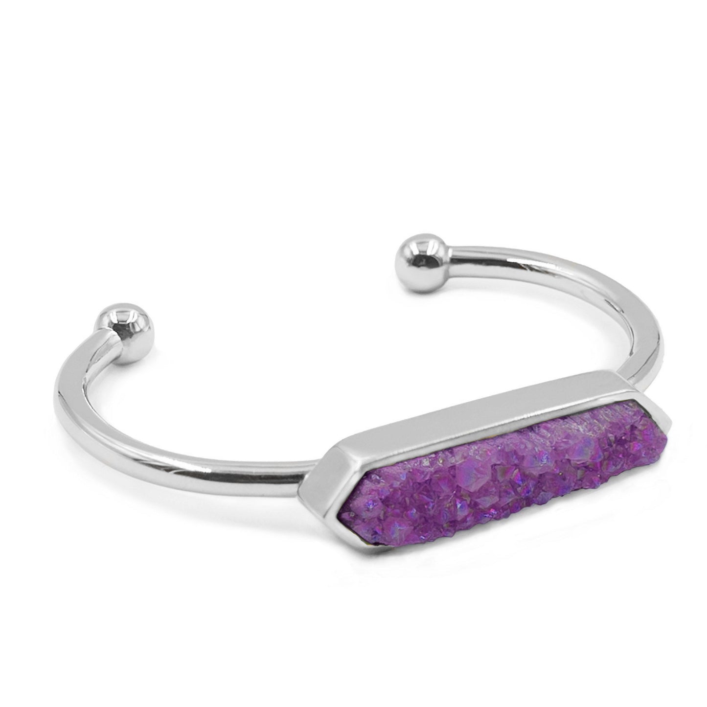 Bangle Collection - Silver Royal Quartz Bracelet