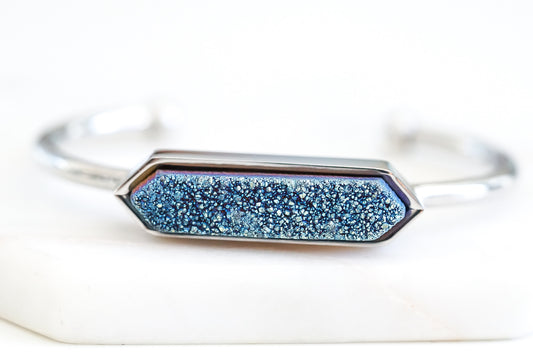 Bangle Collection - Silver Venus Cosmic Quartz Bracelet