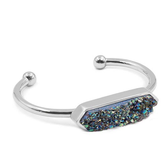 Bangle Collection - Silver Venus Cosmic Quartz Bracelet