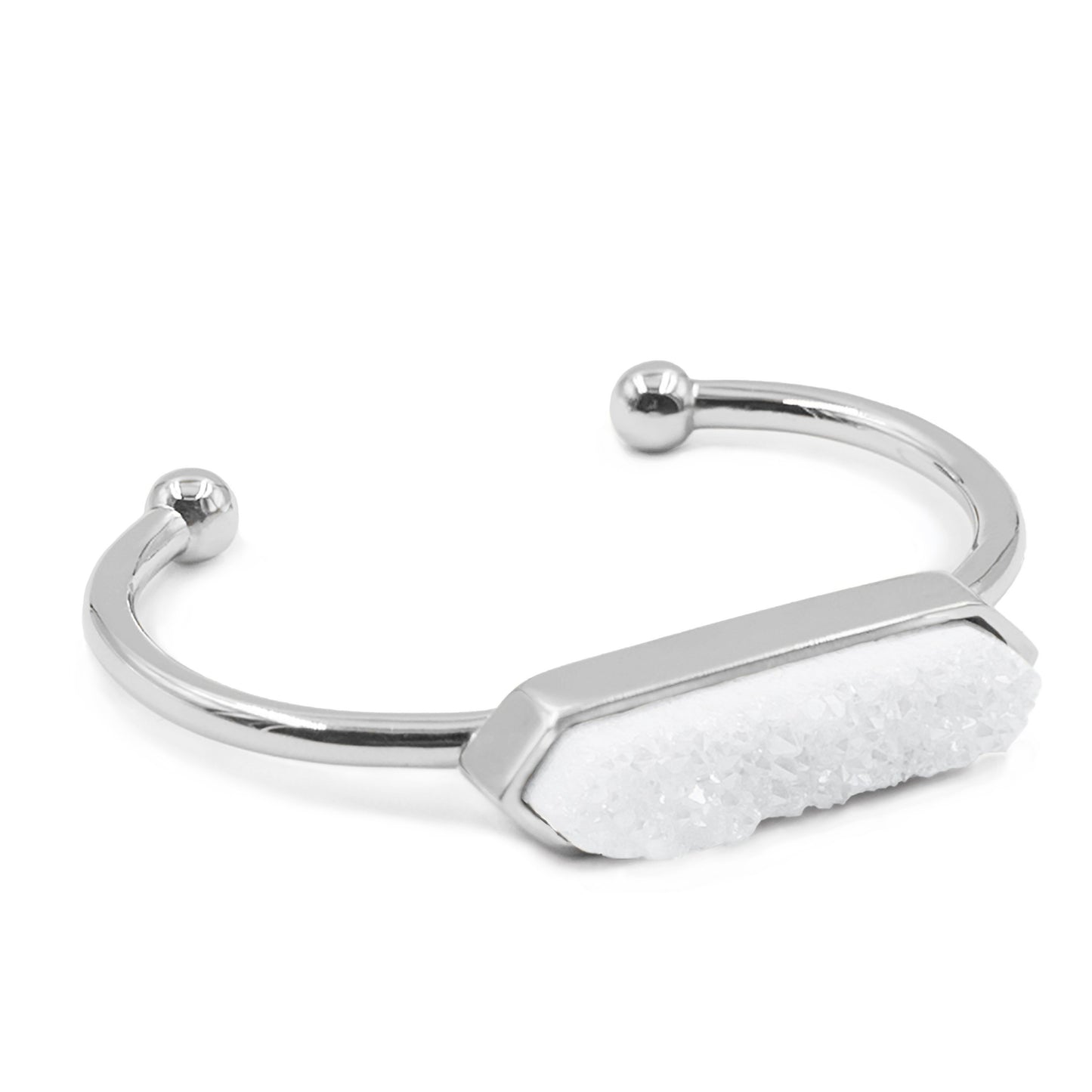 Bangle Collection - Silver Quartz Bracelet (Wholesale)