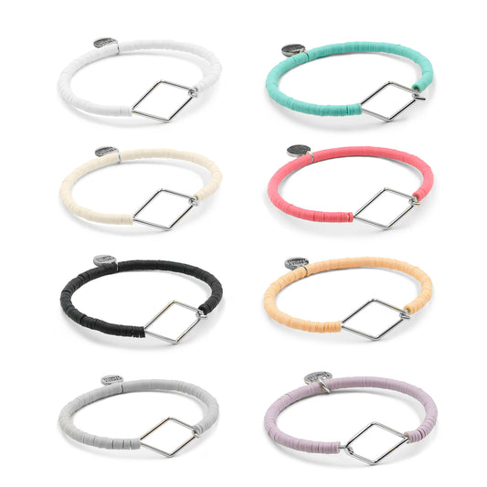 Charm Collection - Silver Diamond Bracelets Collectors Set