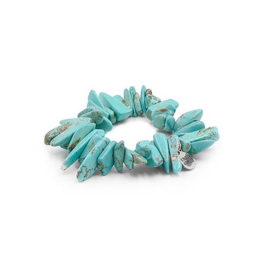 Chip Collection - Silver Turquoise Bracelet
