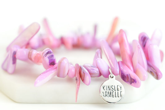 Chip Collection - Silver Wild Orchid Bracelet