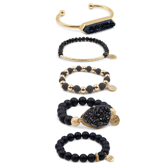 Crescent Moon Bracelet Stack