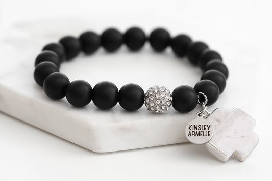 Cross Collection - Silver Coal Bracelet