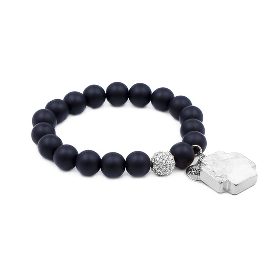 Cross Collection - Silver Coal Bracelet