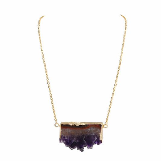 Quartz Collection - Eggplant Necklace - Kinsley Armelle