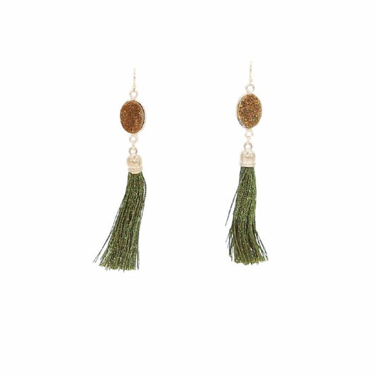 Fringe Collection - Moss Drop Earrings - Kinsley Armelle