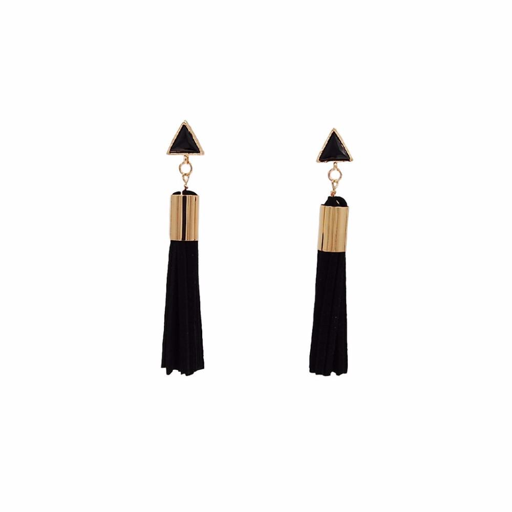 Tassel Collection - Raven Drop Earrings - Kinsley Armelle