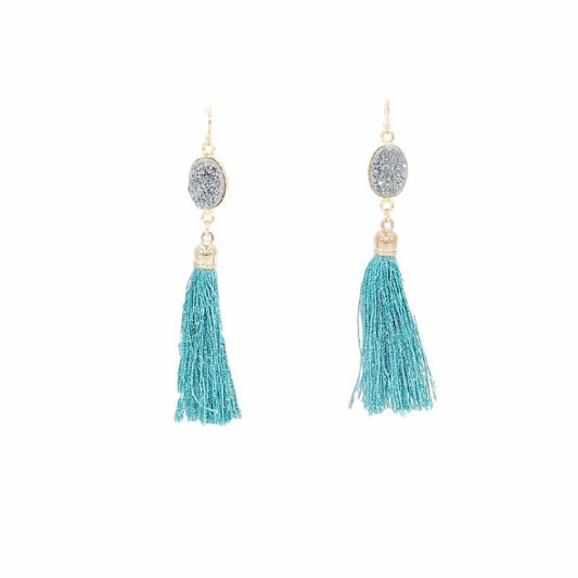 Fringe Collection - Azure Drop Earrings - Kinsley Armelle