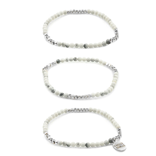 Dia Collection - Silver Pepper Bracelet Set