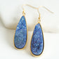 Druzy Collection - Denim Quartz Drop Earrings