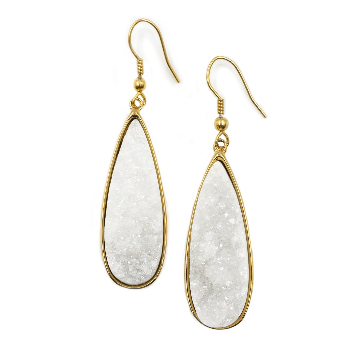 Druzy Collection - Quartz Drop Earrings