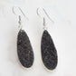 Druzy Collection - Silver Raven Drop Earrings