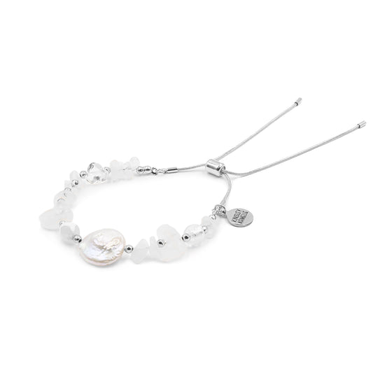 Epsi Collection - Silver Crystal Glass Bracelet