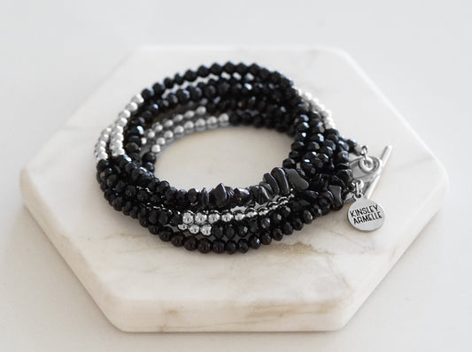 Epsi Collection - Silver Raven Wrap Bracelet
