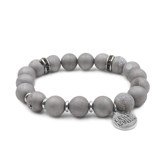 Geode Collection - Silver Slate Bracelet