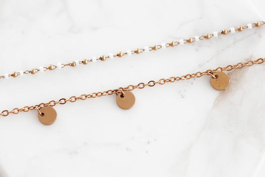 Goddess Collection - Rose Gold Calico Necklace