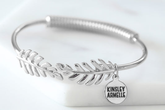 Goddess Collection - Silver Laurel Leaf Bracelet