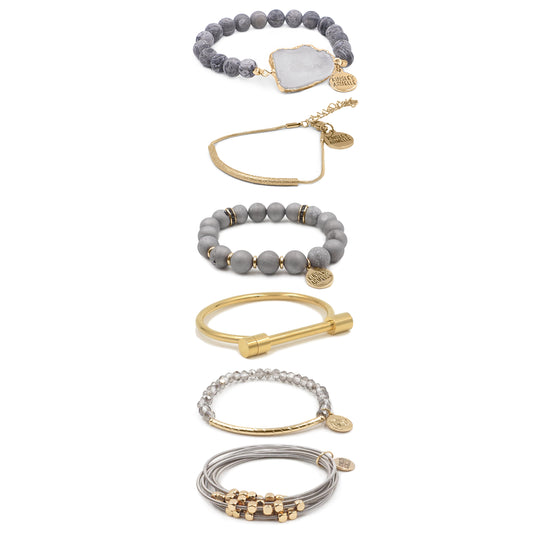 Golden Bracelet Stack