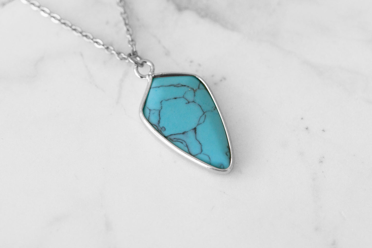 Ivy Collection - Silver Turquoise Necklace