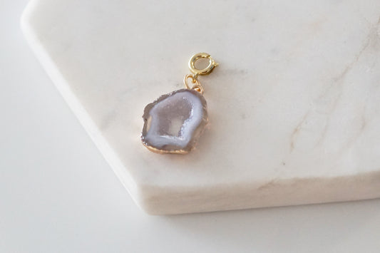 Maker Collection - Petite White Agate Stone Charm