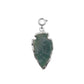 Maker Collection - Silver Green Arrowhead Charm