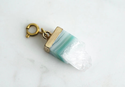 Maker Collection - Jade Raw Quartz Charm