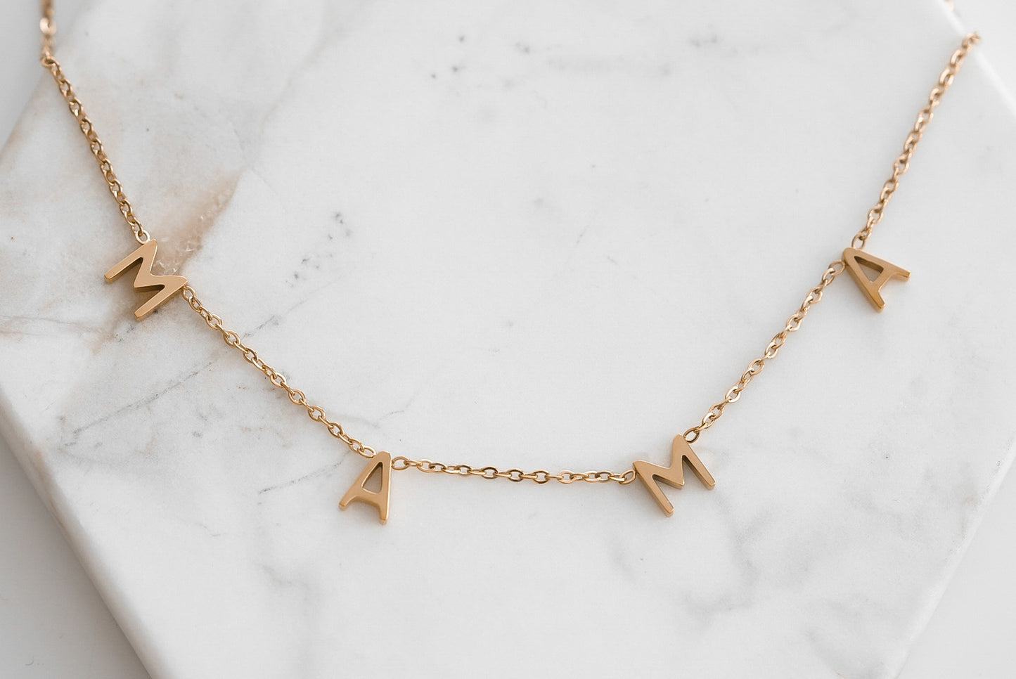 Mama Collection - Rose Gold Letter Necklace