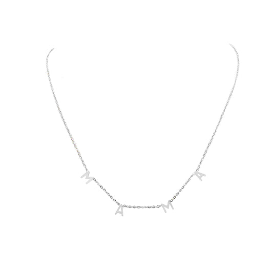 Mama Collection - Silver Letter Necklace