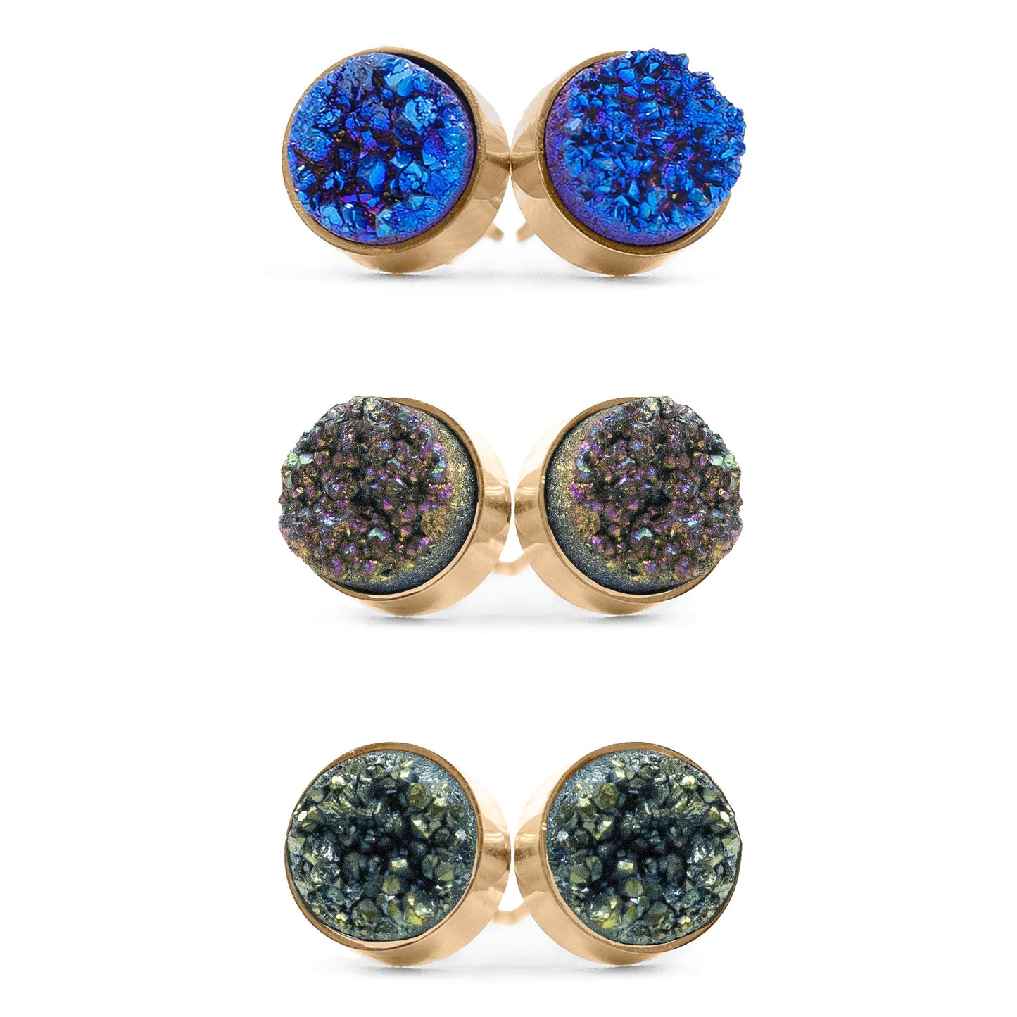 Regal Collection - Cosmic Quartz Stud Earring Set