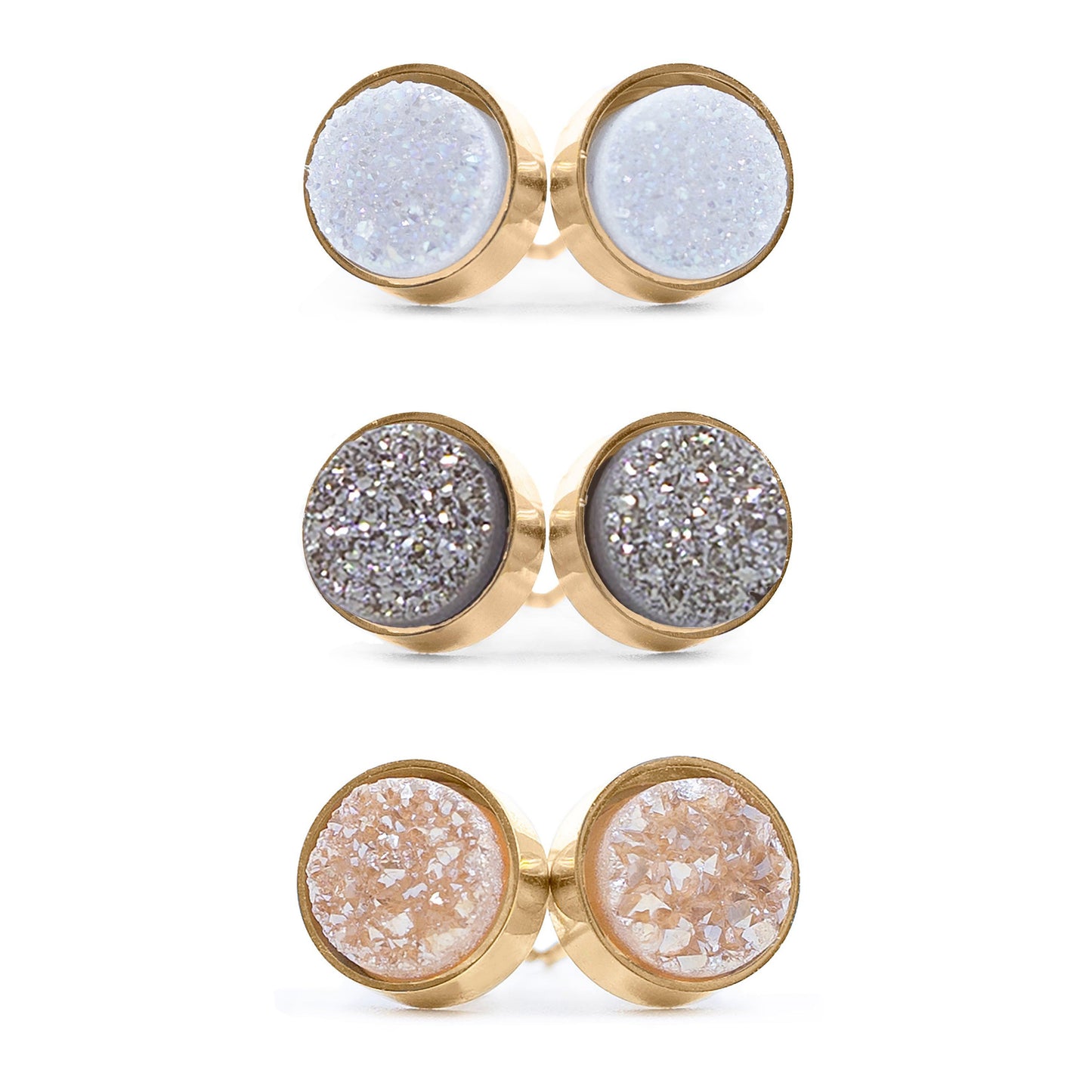 Regal Collection - Quartz Stud Earring Set