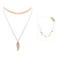 Rose Gold Calla Necklace Set