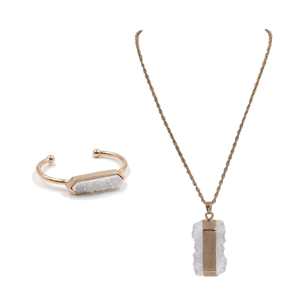 Bangle Collection Rose Quartz Set - Kinsley Armelle