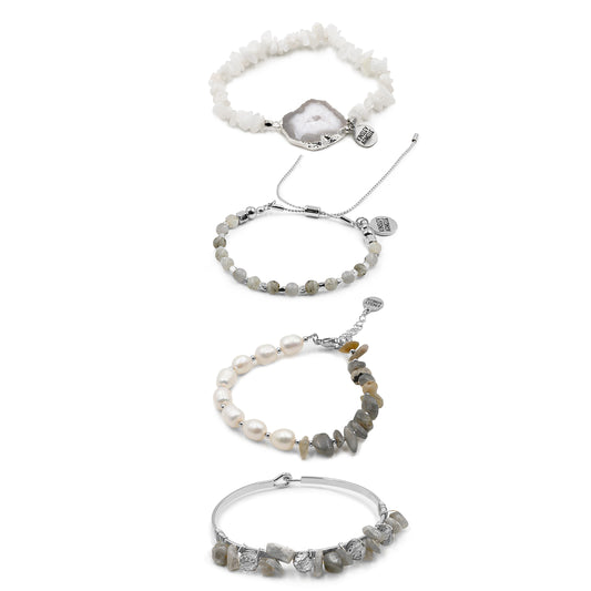 Silver Elowen Bracelet Stack